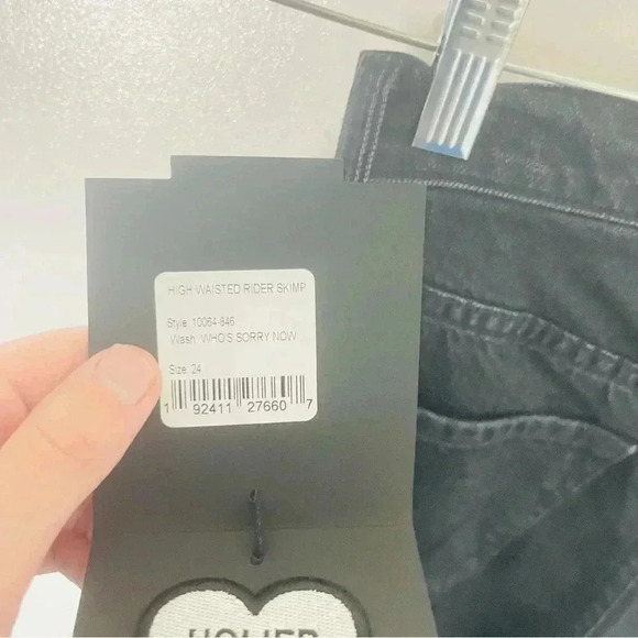 MOTHER Superior Denim High Waisted Rider Skimp Who's Sorry Now Wash - Picture 4 of 8